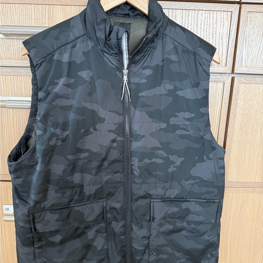 Men's Blue/Black Camouflage Lightweight Nylon Vest